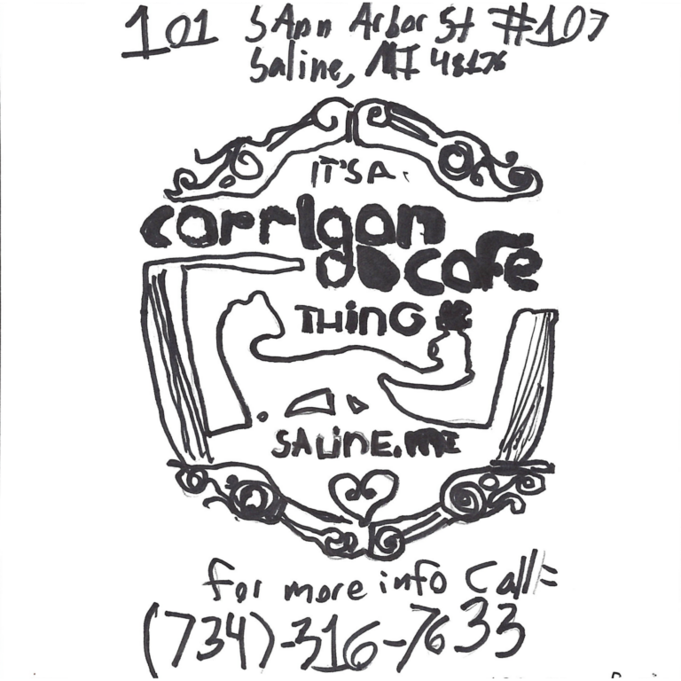 Student drawn ad for Carrigan Cafe