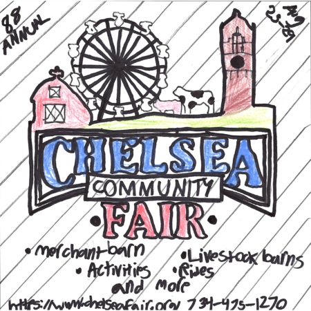Student drawn ad for Chelsea Community Fair