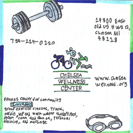 Student drawn ad for Chelsea Wellness Center