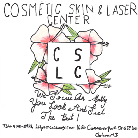 Student drawn ad for Cosmetic Skin & Laser Center