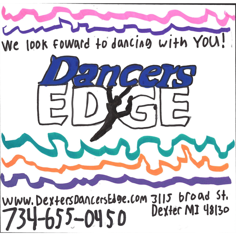 Student drawn ad for Dancer's Edge