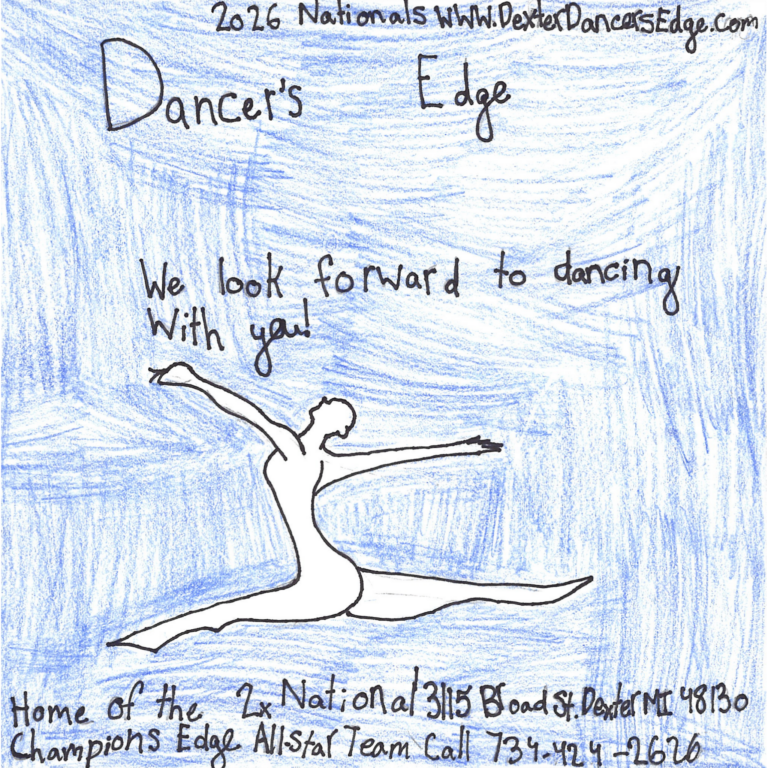 Student drawn ad for Dancer's Edge