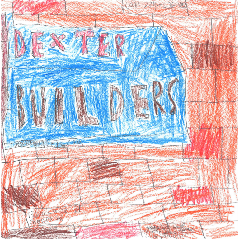 Student drawn ad for Dexter Builders