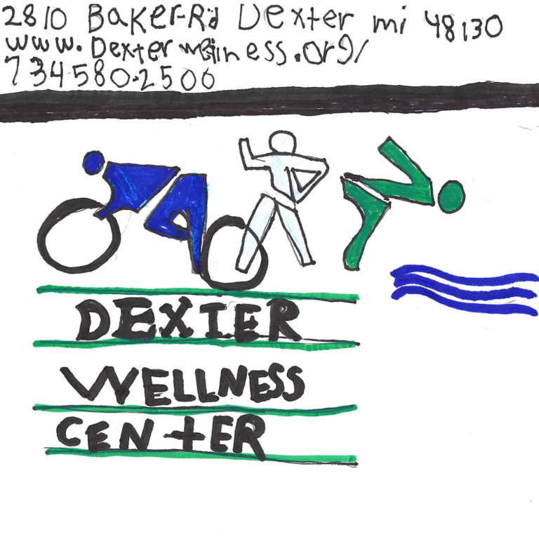 Student drawn ad for Dexter Wellness Center