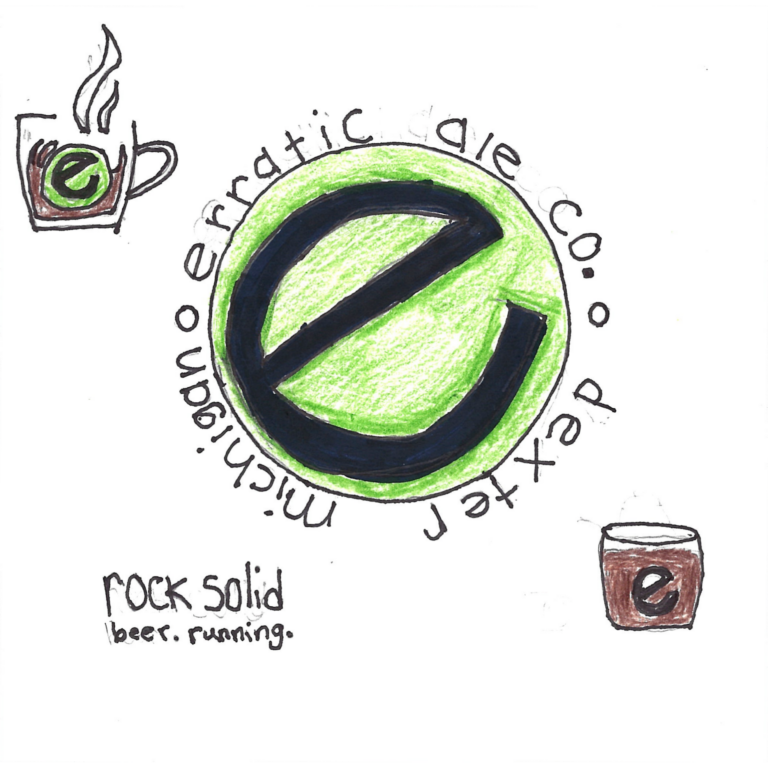 Student drawn ad for Erratic Ale - Early Pour