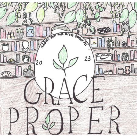 Student drawn ad for Grace Proper