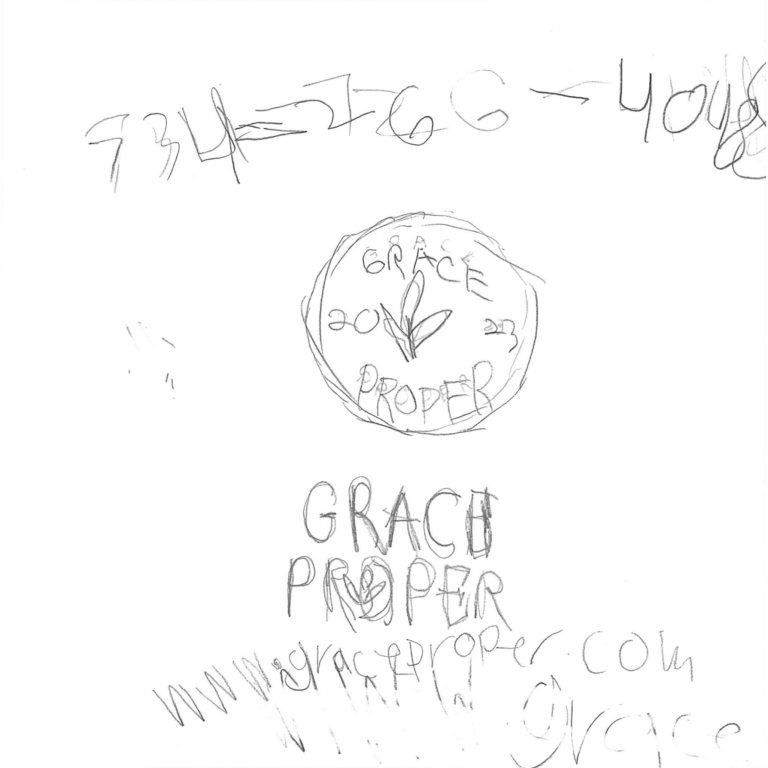 Student drawn ad for Grace Proper