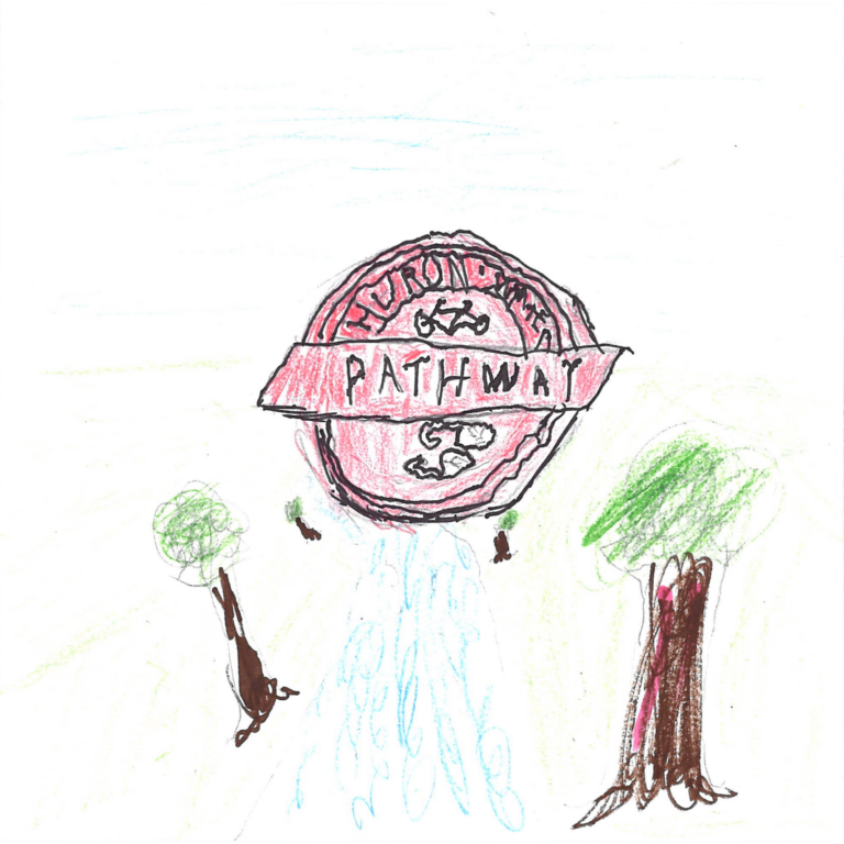 Student drawn ad for Huron Waterloo Pathways Initiative
