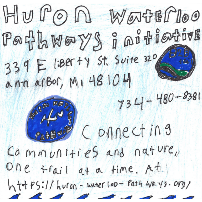 Student drawn ad for Huron Waterloo Pathways Initiative