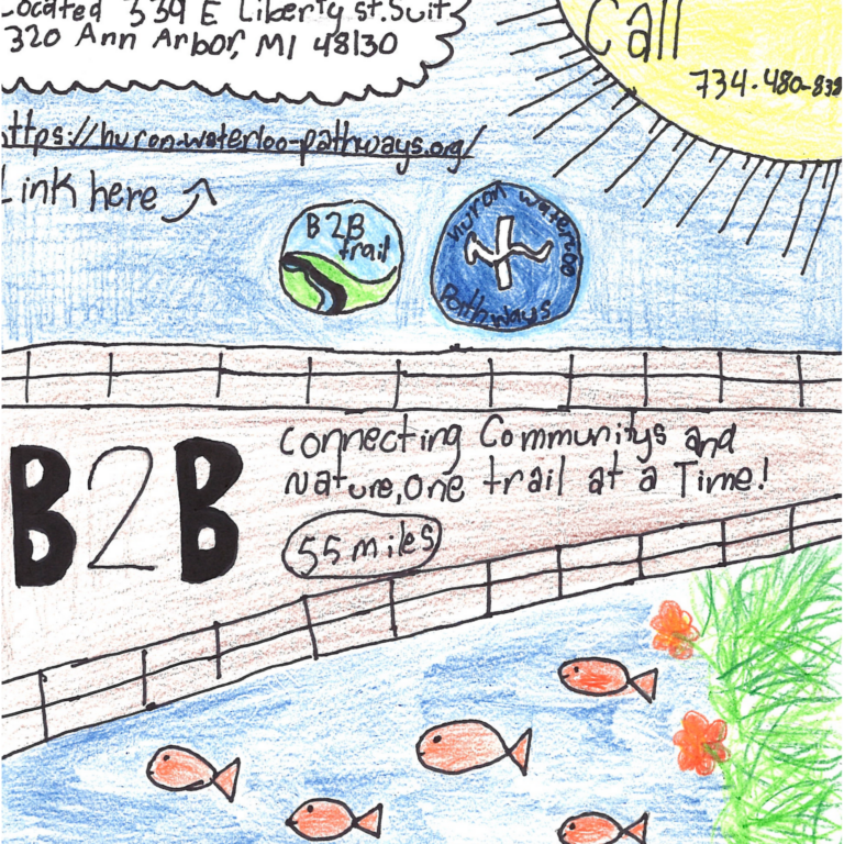 Student drawn ad for Huron Waterloo Pathways Initiative