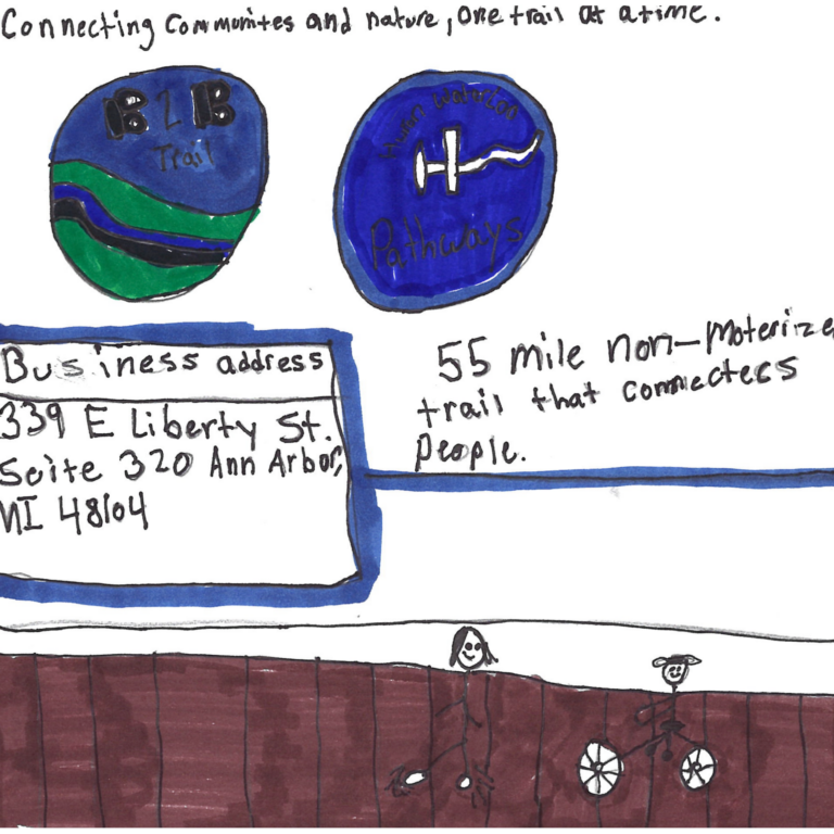Student drawn ad for Huron Waterloo Pathways Initiative