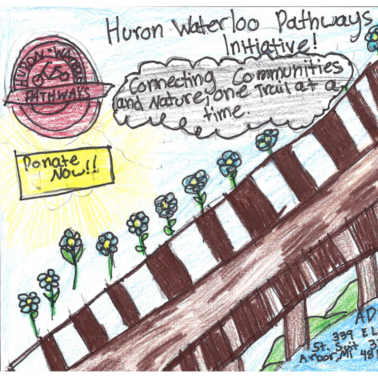 Student drawn ad for Huron Waterloo Pathways Initiative
