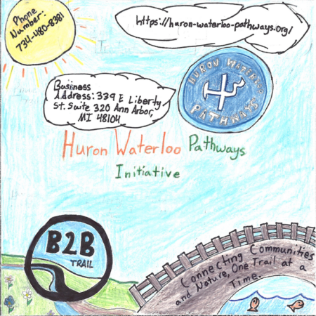 Student drawn ad for Huron Waterloo Pathways Initiative