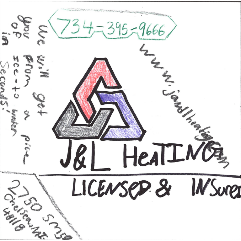 Student drawn ad for J&L Heating & Cooling