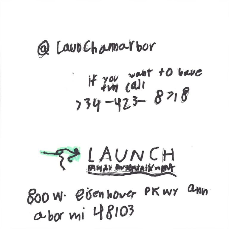 Student drawn ad for Launch