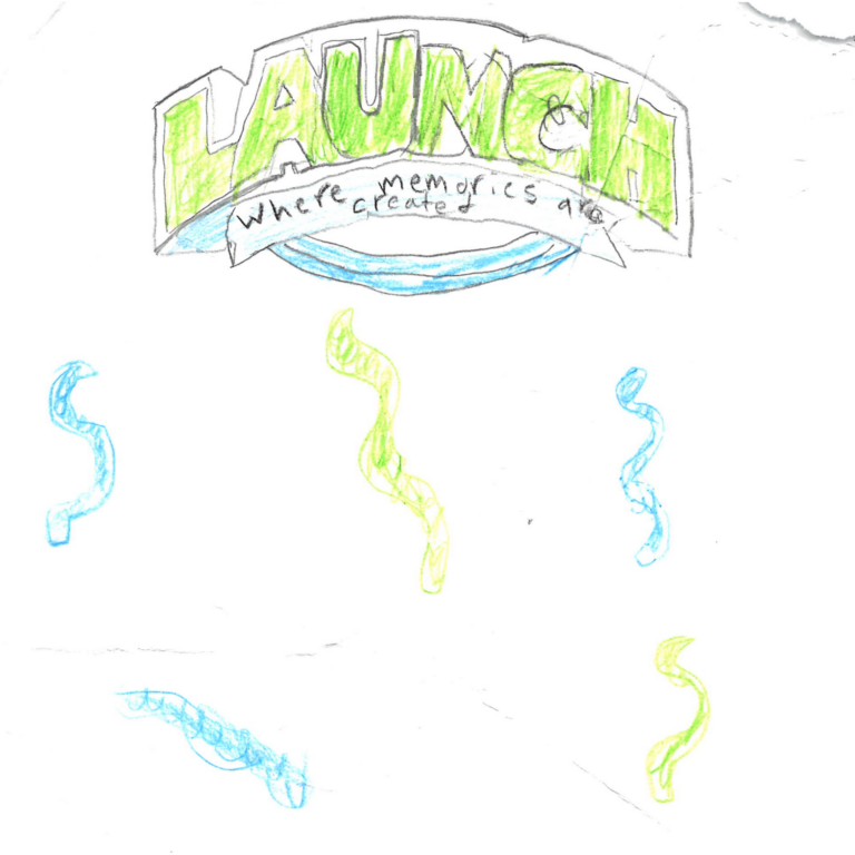 Student drawn ad for Launch
