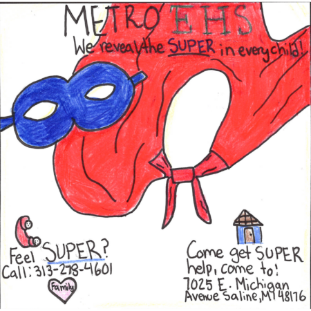 Student drawn ad for Metro EHS