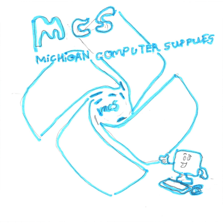 Student drawn ad for Michigan Computer Supplies