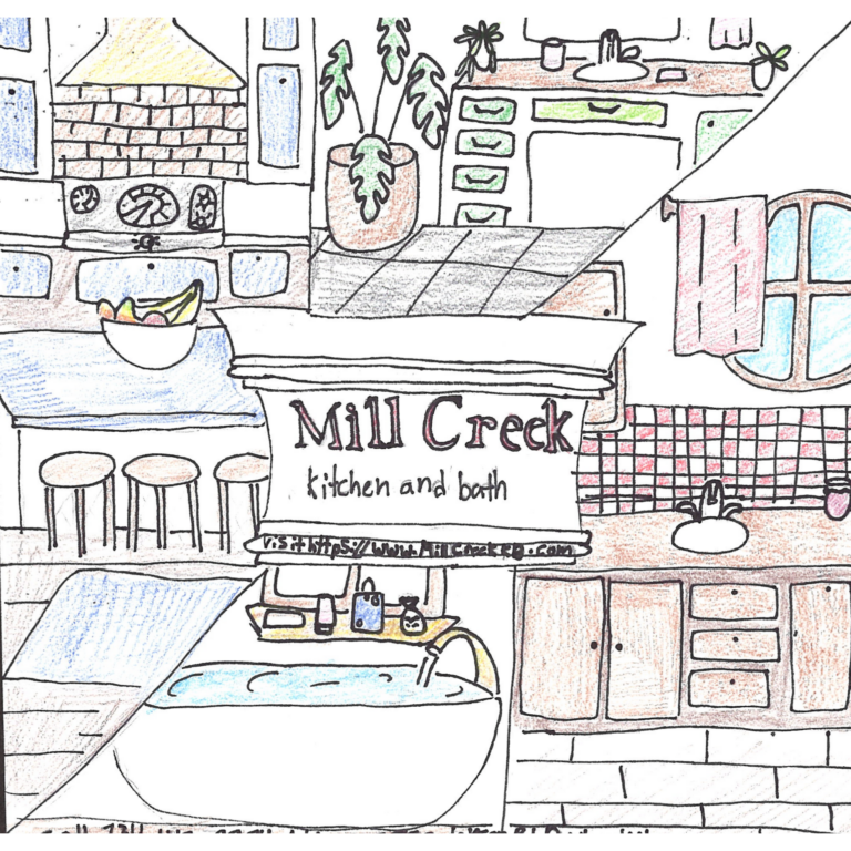 Student drawn ad for Mill Creek Kitchen & Bath