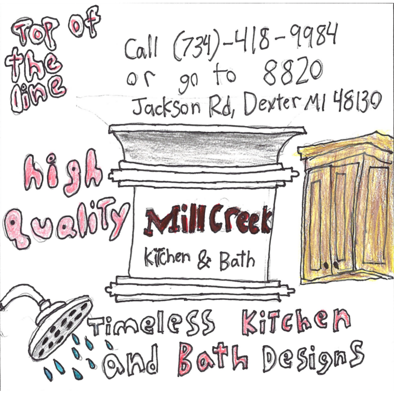 Student drawn ad for Mill Creek Kitchen & Bath
