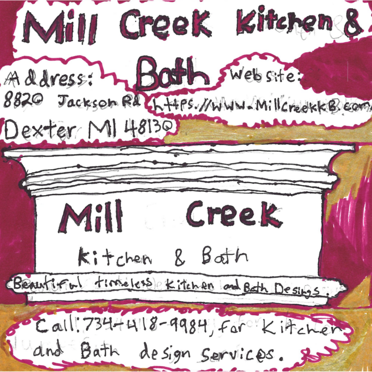 Student drawn ad for Mill Creek Kitchen & Bath