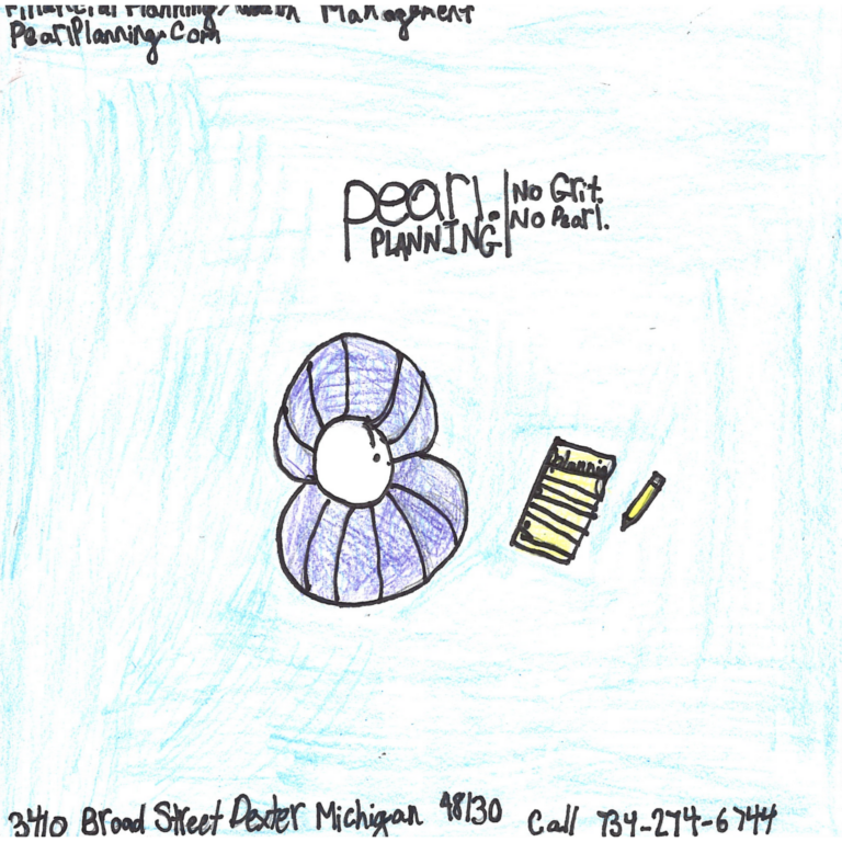 Student drawn ad for Pearl Planning
