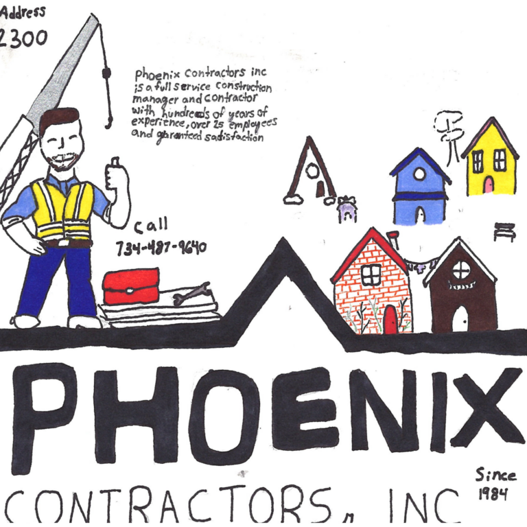 Student drawn ad for Phoenix Contractors, Inc.