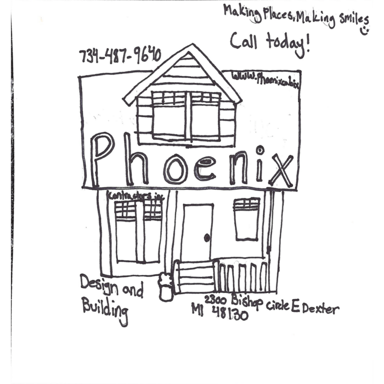 Student drawn ad for Phoenix Contractors, Inc.