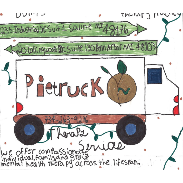 Student drawn ad for Peitruck Therapy Services