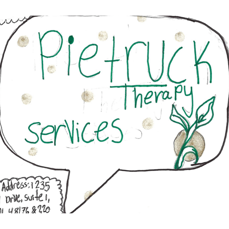 Student drawn ad for Peitruck Therapy Services