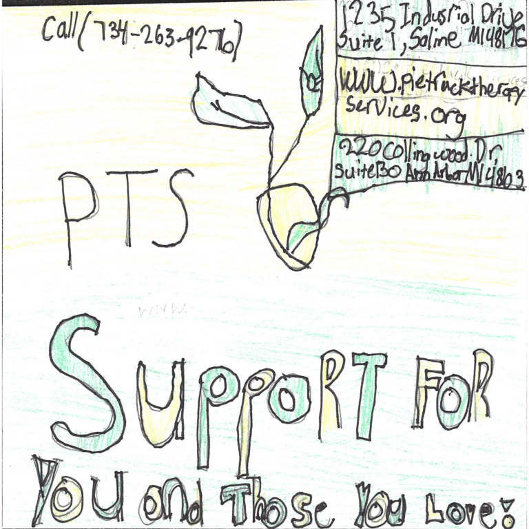 Student drawn ad for Peitruck Therapy Services