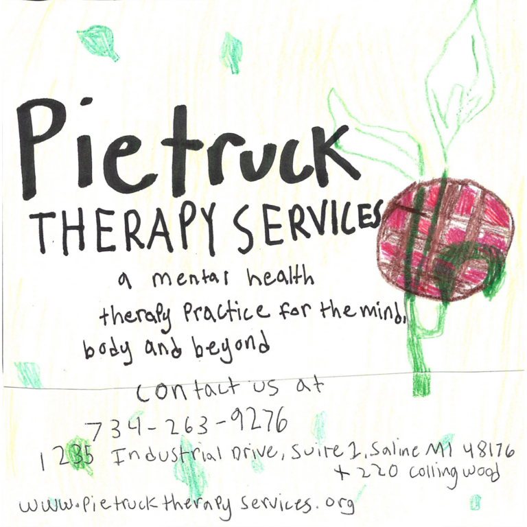 Student drawn ad for Peitruck Therapy Services