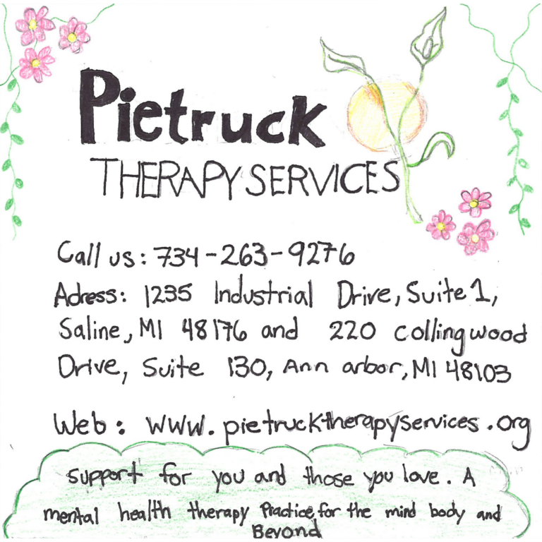 Student drawn ad for Peitruck Therapy Services