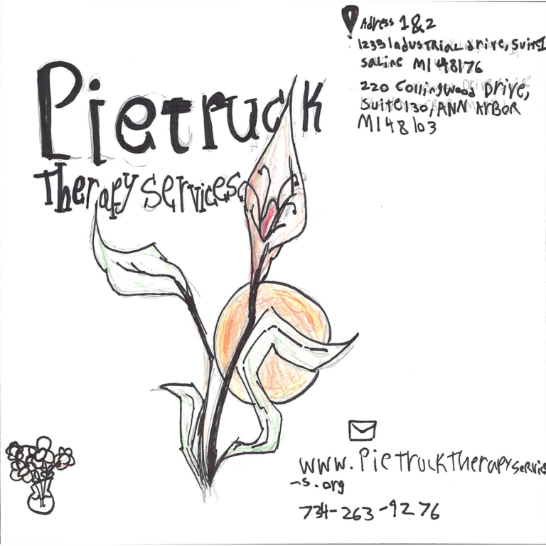 Student drawn ad for Peitruck Therapy Services