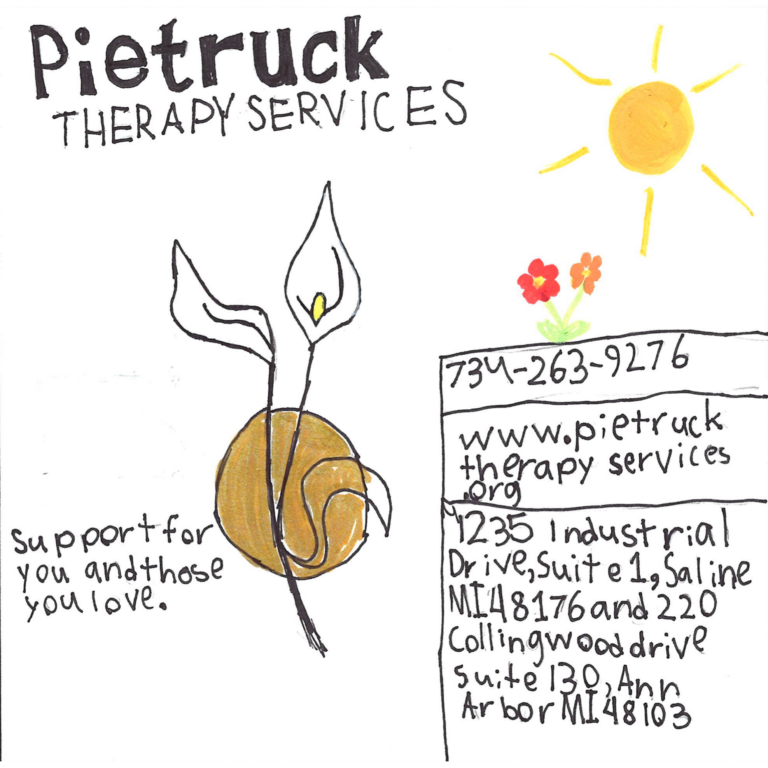 Student drawn ad for Peitruck Therapy Services