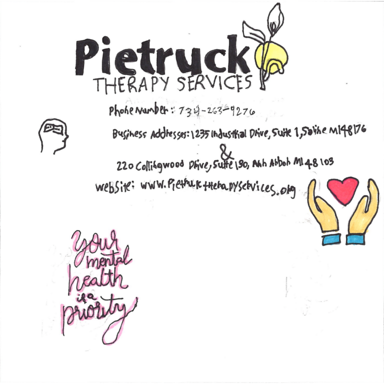 Student drawn ad for Peitruck Therapy Services