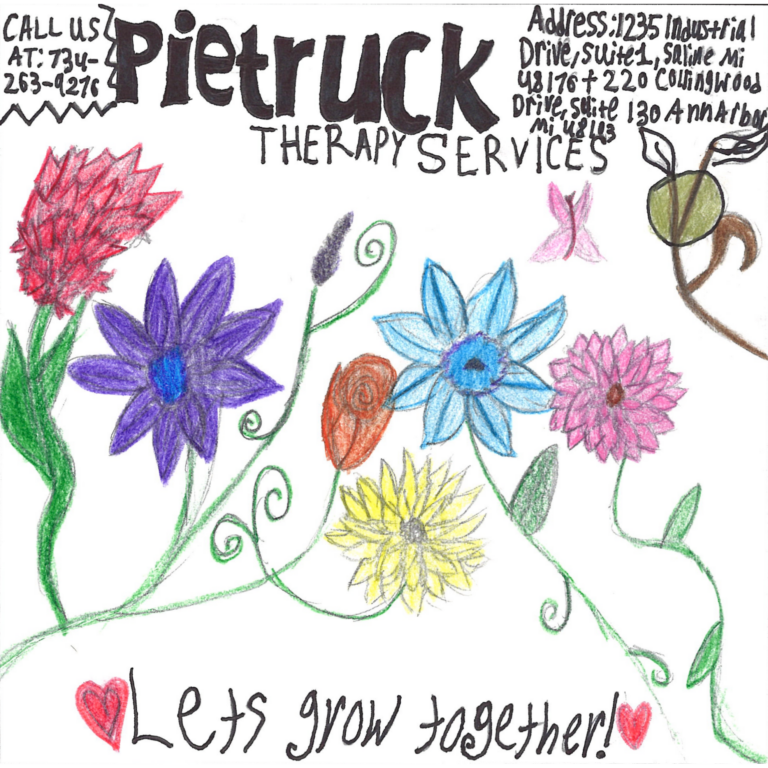 Student drawn ad for Peitruck Therapy Services