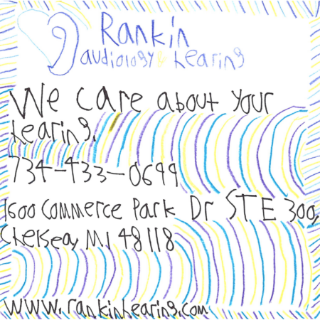 Student drawn ad for Rankin Audiology and Hearing