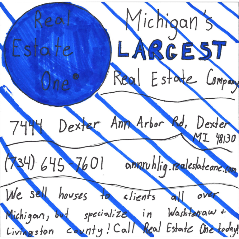 Student drawn ad for Real Estate One