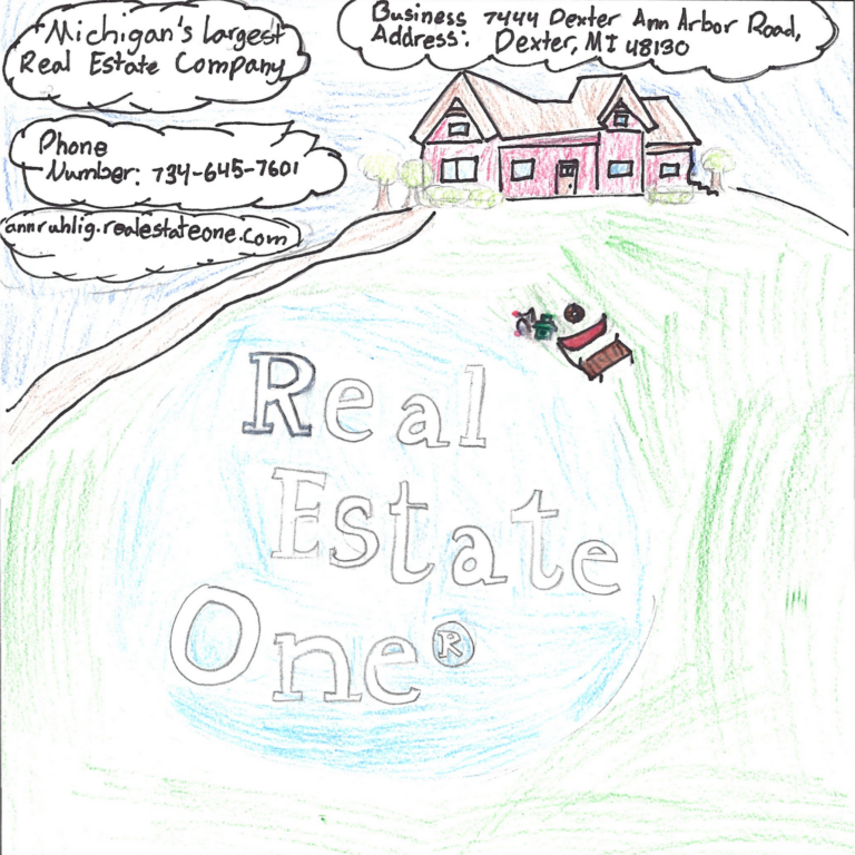 Student drawn ad for Real Estate One