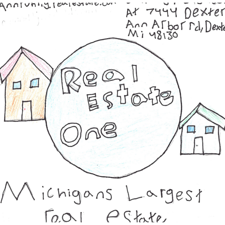 Student drawn ad for Real Estate One