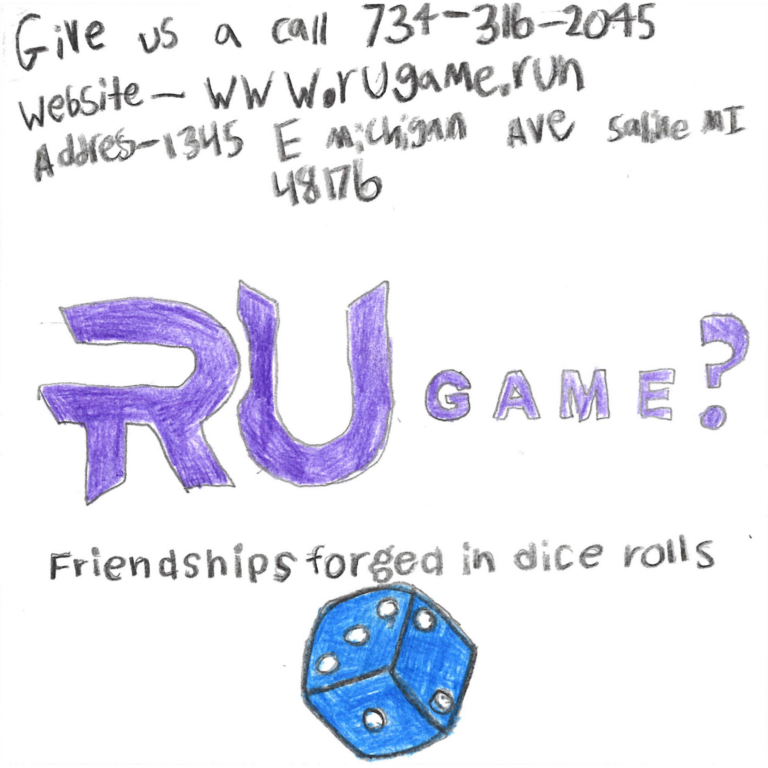 Student drawn ad for R U Game?