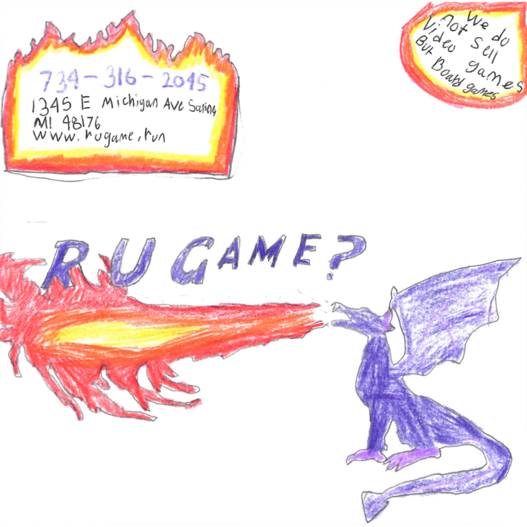 Student drawn ad for R U Game?