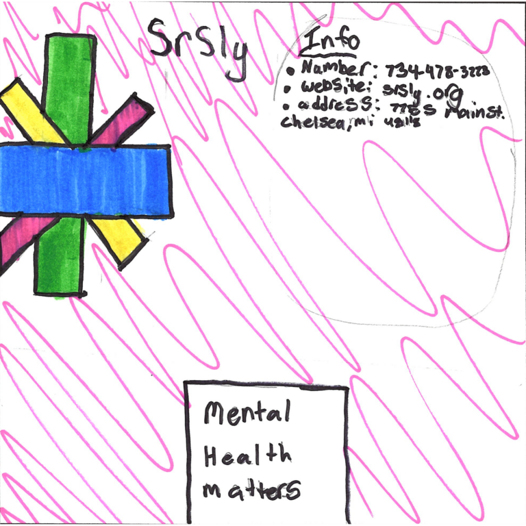 Student drawn ad for SRSLY
