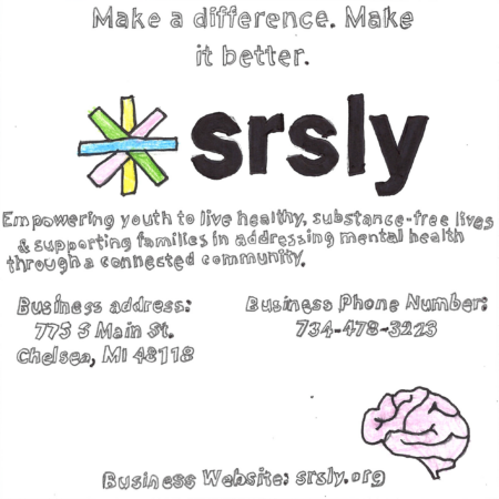 Student drawn ad for SRSLY