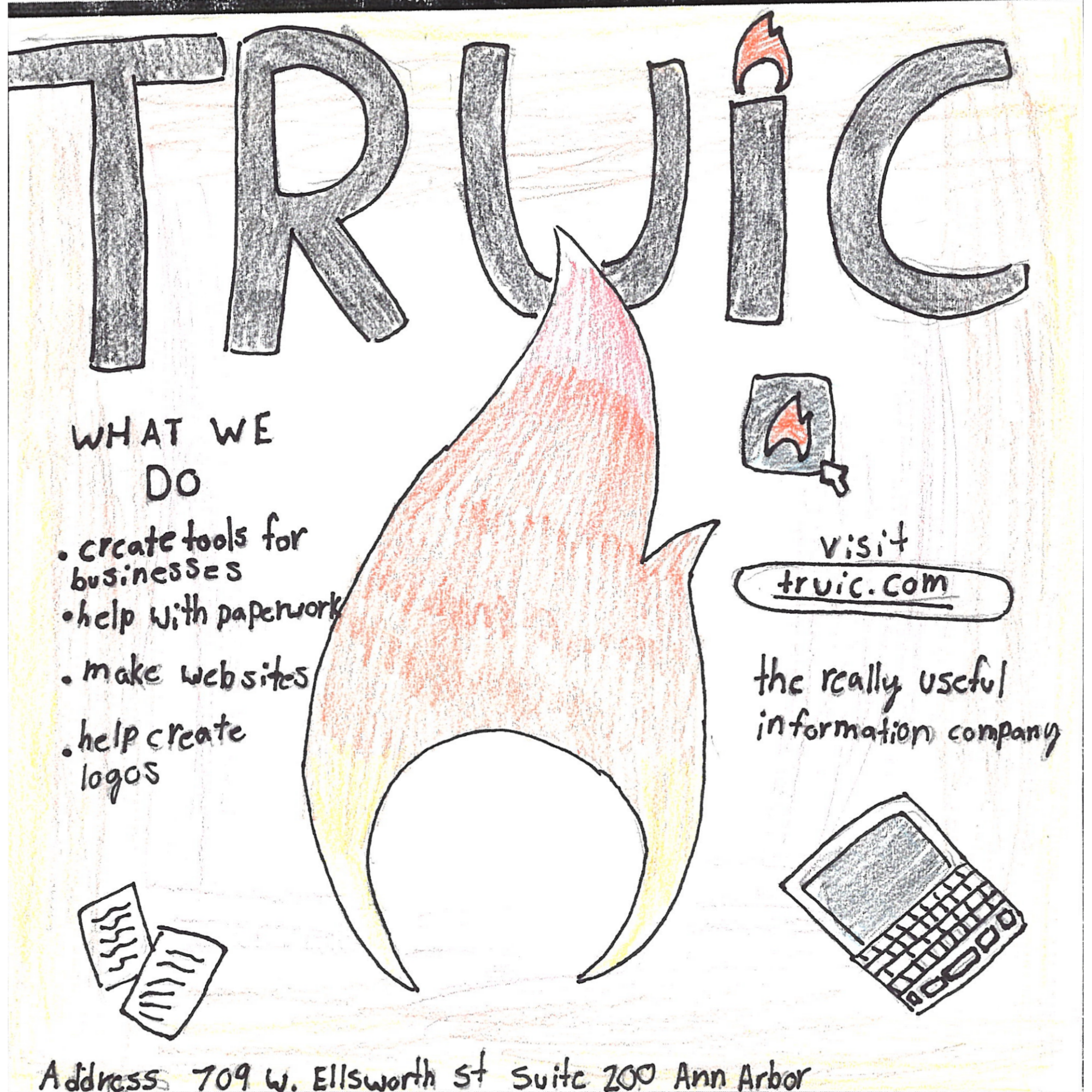 Student drawn ad for TRUiC