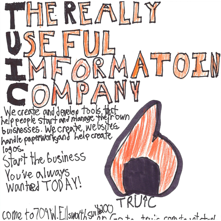 Student drawn ad for TRUiC
