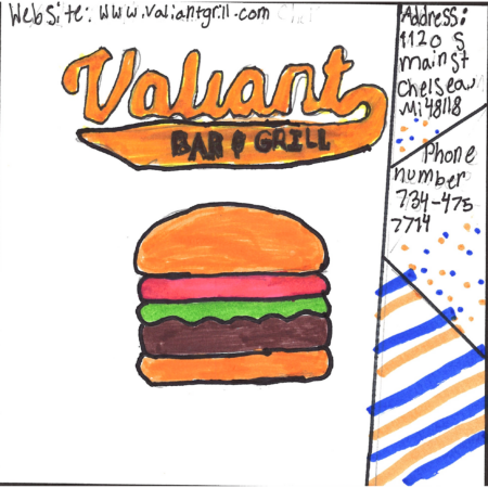Student drawn ad for Valiant