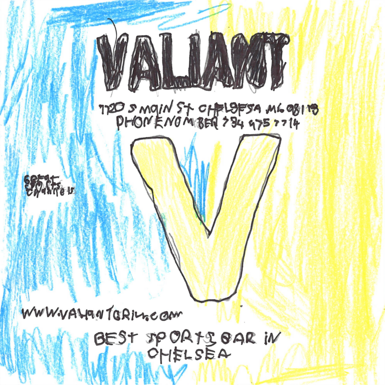 Student drawn ad for Valiant