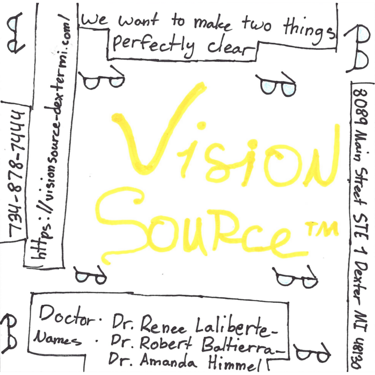 Student drawn ad for Main Street Optometry - Vision Source